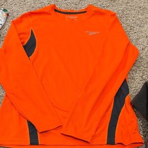 Brooks Men’s Neon Orange Reflective Performance Running shirt